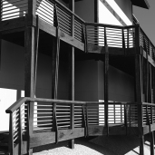 detailed perspective of balcony/deck aesthetics